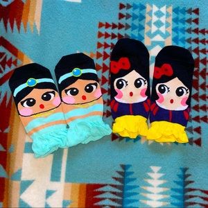 Disney princess inspired ankle socks